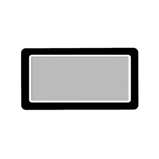 Étiquettes de adresse noirs blancs (Devant)