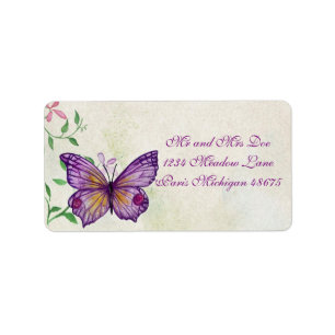 Étiquettes de adresse/papillon