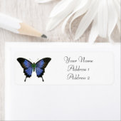 Étiquettes de adresse papillon bleu (En situation)