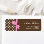 Étiquettes de adresse Paquet Paquet Brown rose (En situation)