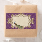 Étiquettes de adresse - Peacock Vintage violet & C (En situation)