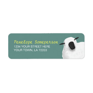 Étiquettes de adresse pelucheux de retour de
