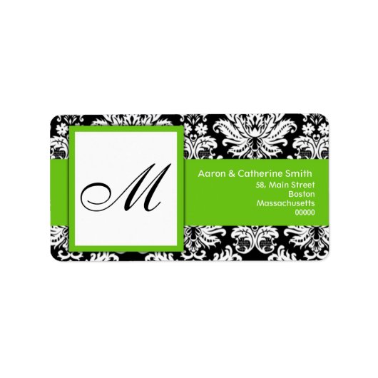 Étiquettes de adresse personnalisables en noir et  (Devant)