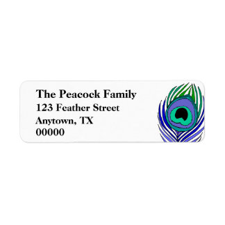 Étiquettes de adresse personnalisables Peacock Fea