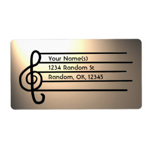 Étiquettes de adresse personnalisables Treble Clef