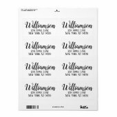 Étiquettes de adresse personnalisés (Feuille entière)