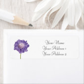 Étiquettes de adresse personnalisés à fleurs viole (En situation)