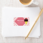 Étiquettes de adresse personnalisés de crème glacé (En situation)