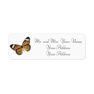 Étiquettes de adresse personnalisés papillon