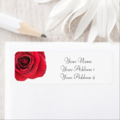 Étiquettes de adresse personnalisés Red Rose (En situation)