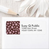 Étiquettes de adresse personnels Empreintes de pat (En situation)