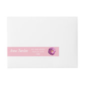 Étiquettes de adresse photo rose (Devant)