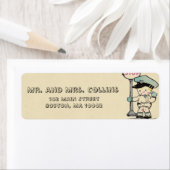 Étiquettes de adresse policiers pour enfants (En situation)