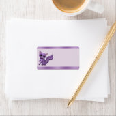 Étiquettes de adresse pourpre Kitty (En situation)