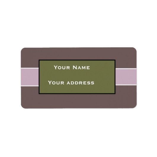 Étiquettes de adresse pourpres personnalisés (Devant)