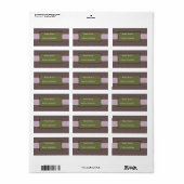 Étiquettes de adresse pourpres personnalisés (Feuille entière)
