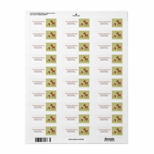 ÉTIQUETTES DE ADRESSE PRINCIPAUX (Feuille entière)