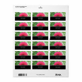 Étiquettes de adresse Red Dahlia (Feuille entière)