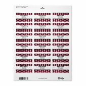 Étiquettes de adresse rétro (Feuille entière)