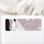 Étiquettes de adresse romantiques de mariage (En situation)