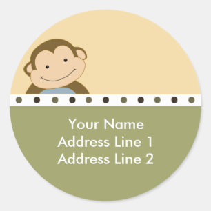 Étiquettes de adresse rondes scellés de l'envelo