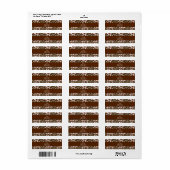 Étiquettes de adresse rose et Brown Damask (Feuille entière)