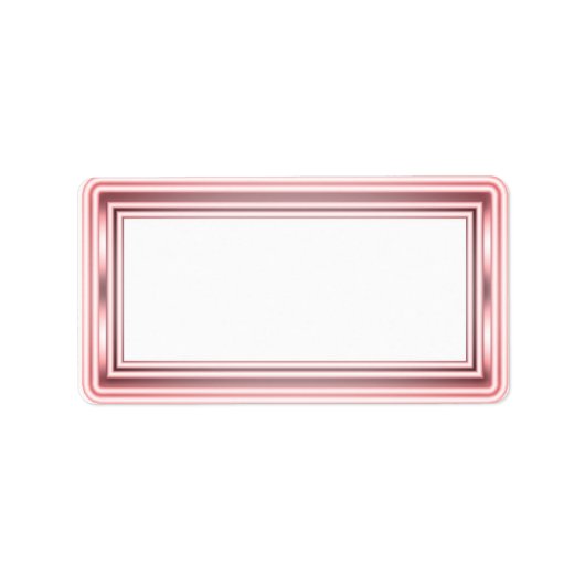 Étiquettes de adresse rose Gold Blank (Devant)
