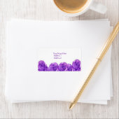 Étiquettes de adresse Rose violet (En situation)