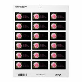 Étiquettes de adresse roses (Feuille entière)