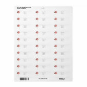 Étiquettes de adresse roses (Feuille entière)