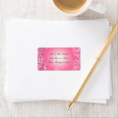 Étiquettes de adresse/Roses et diamants (En situation)