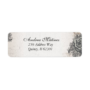Étiquettes de adresse Roses Vintages