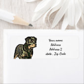 Étiquettes de adresse Rottweiler (En situation)