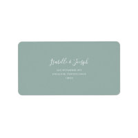 Étiquettes de adresse RSage Green Wedding