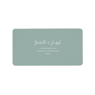 Étiquettes de adresse RSage Green Wedding