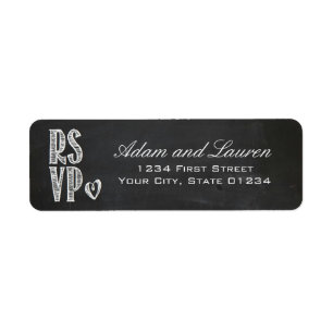 Étiquettes de adresse RSVP Chalkboard