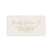 Étiquettes de adresse RSVP Gold et Cream Delicy (Devant)