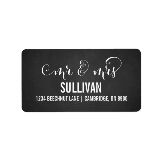 Étiquettes de adresse rustiques de M. et de Mme Sc