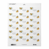 Étiquettes de adresse rustiques de tournesol (Feuille entière)