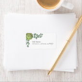 Étiquettes de adresse rustiques et succulents (En situation)