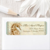 Étiquettes de adresse - Sea Horse Coastal Beach (En situation)