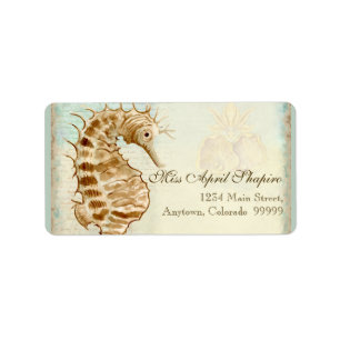 Étiquettes de adresse - Sea Horse Coastal Beach