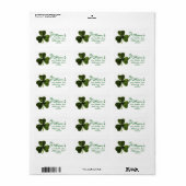 Étiquettes de adresse shamrocks personnalisés (Feuille entière)