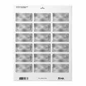 Étiquettes de adresse Silver Blank (Feuille entière)