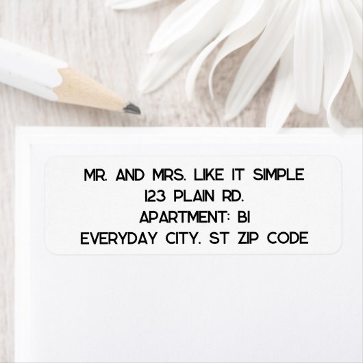 Étiquettes de adresse simples et simples (En situation)