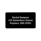 Étiquettes de adresse simples noirs (Devant)