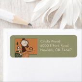 Étiquettes de adresse singes (En situation)