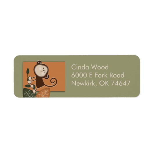 Étiquettes de adresse singes (Devant)