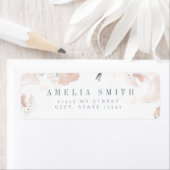 Étiquettes de adresse Soft Pink Peony (En situation)