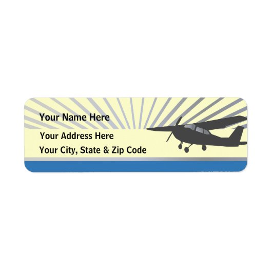 Étiquettes de adresse sur mesure de l'aviation de (Devant)
